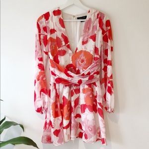 Marciano V neck floral dress